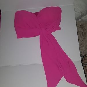 Hot pink crop top